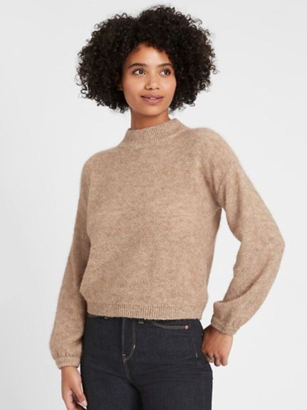 Banana Republic Alpaca Wool Blend Crewneck Sweater Size XS Petite
